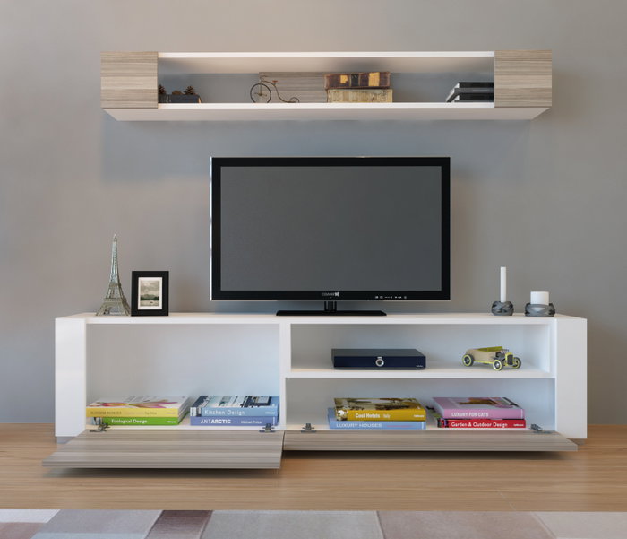 Hanah Home Mueble para TV Arya - Blanco y Córdoba